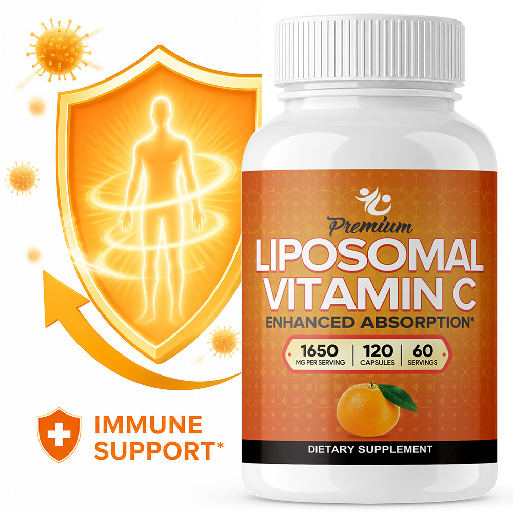 Health Wellness Vitamins - Capsule di Vitamina C Liposomiale 1650mg,