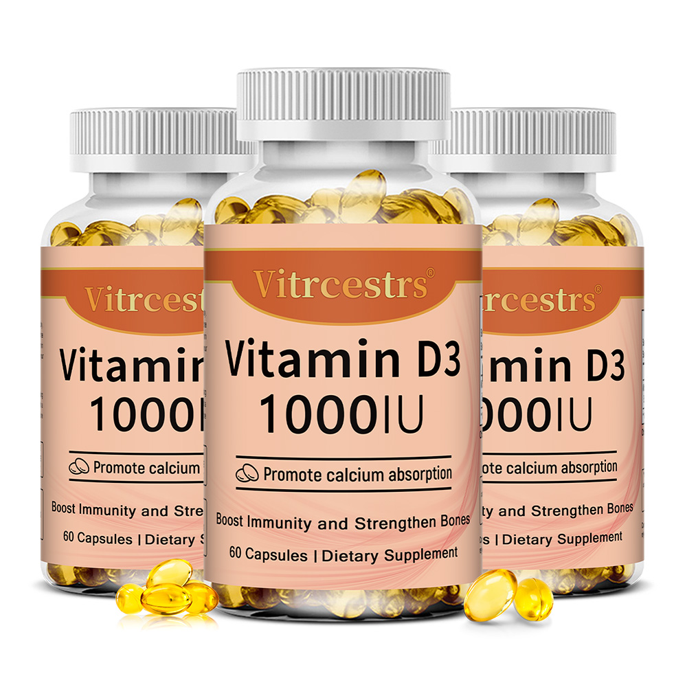 Health Wellness Vitamins - Capsule di vitamina D3 1000 UI,